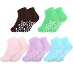 kilofly 5 pairs Non-Skid Soft Cotton Summer Slippers Gripper Socks Value Pack