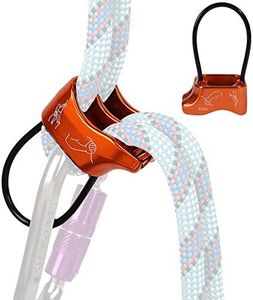AOKWIT Professional 25KN Rappel ATC Belay Device Aluminum V-grooved Rock Climbing Belay Device Rappelling Descender Safety Equipment (Orange)