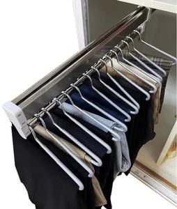 Extendable Clothes Rail with 2 Slide Rails, Extendable Clothes Rail, Adjustable 30-80 cm Clothes Rail, Clothes Rail, Load 25 kg