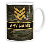 Daytripper Personalised Army Mug, Camouflage, Army Sergeant Gift, Military Theme, Custom Name, Coffee Mugs, Tea Cup, for Him, Dad, Husband, Boyfriend, Birthday, Christmas