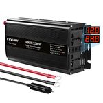 1600W/3200W Power Inverter DC 12v 24V to AC 230V 240V Car Converter with 2 AC Sockets 2 usb and LED Display for CAR,Truck, Boat, Camping, Household