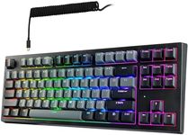 TECWARE Phantom+ Elite 87 Key RGB Mechanical Gaming Keyboard, LED Backlit, Universal Hot-Swap, Wired and Wireless, 3 Mode Connectivity, Thocky Sounding, Black Elite Wraith Red