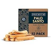 Palo Santo Smudging Sticks (12 Pack) from Peru -100% Natural Incense, Premium High Resin for Spiritual Cleansing-Substantially Hand-Picked Ethically Wild Harvested-Sustainable Packaging
