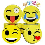 X-BLTU 4PCS Smiley Magnetic Drywipe Eraser,Magnetic Whiteboard Dry Wipe Cleaner Eraser,Magnetic Whiteboard Kit,Drawing Board Cleaning Eraser Suitable for Children,Teachers, School, Office, Family