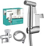 BARROCK Handheld Bidet Sprayer for Toilet, 2 Pack Bidets Faucet for Existing Toilets Cloth Diaper Jet Sprayer, Stainless Steel Muslim Shower Brushed Nickel Bidet Attachment Set for Baby/Feminine Wash