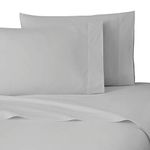 NIM TEXTILE Luxury Soft Sheets 1900 TC Softness Deep Pocket Fitted Sheet 4pc Bed Sheets Set Milano Collection Bedding - Light Grey, Queen