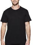 Gaiam Men's Everyday Basic Crew Neck T Shirt - Short Sleeve Yoga & Workout Top - Black Everyday, X-Large