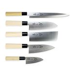 Mercer Culinary Mercer Collection | 5-Piece Asian Knife Set, One Size, Stainless