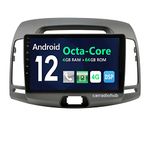 Autosion Android 11 Car GPS Stereo Head Unit Navi Radio Multimedia Wifi for Hyundai Santa Fe 2006 2007 2008 2009 2010 2011 2012 Steering Wheel Control 8 Core Carplay 9" QLED 4+64GB