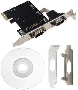 ECSiNG Port Card PCI Express Serial Card PCI Express Serial Extension Adapter PCI-E to RS232 Serial Expansion Card Compatible with Windows XP/Vista/7/8