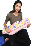 HOOPA 2-in-1 Quilt Covered Pillow (Pink Smile) | Feeding Pillow | Nursing Pad | Breastfeeding Cushion