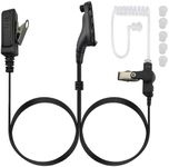 HELETUL Black Earpiece and Mic Surveillance Microphone Headset Walkie Talkie Ptt Ear Piece for Motorola Solutions Impres xpr 7550e 7550 6550 6550e 6350 APX 8000 6000 li 7000 4000 Series Radios