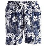 Kanu Surf Men's Big Jake Extended Size Quick Dry Beach Shorts Swim Trunk, Navy, 4X