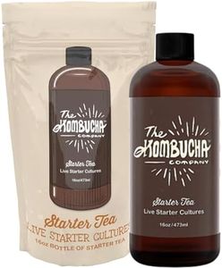 Kombucha Starter Tea | Grow SCOBY From Scratch | 16 oz Bottle | Live Cultures for Brewing 1 Gallon of Homemade Kombucha Tea | By The Kombucha Company