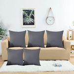 Cotton Cushion Filler Throw Pillow 20X20 Inch Dark Grey Set of 5 Cushion Square Small Comfortable Soft Cushion Filler Decorative Pillow Decorative for Office Sofa and Chair Pillow