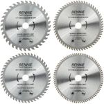 4 x Rennie Tools 160mm x 20mm Bore (16mm ring) Circular Wood Saw Blades For Festool TS55 Makita Bosch Ryobi Dewalt Circular Saws etc. 160 x 36T, 48T 60T & 80t. TCT Carbide Tipped