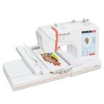 POOLIN EOC05 Embroidery Machine 4x9.25 Inch Large Embroidery Area, Computerized 7 Inch Large LCD Touchscreen for Beginners, Include Thread Stabilizer Bobbins USB Hoops