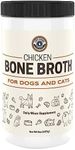 8oz Chicken Bone Broth Powder for Dogs and Cats – Premium Human Grade Chicken Broth Topper for Picky Eaters –Supports Joints and Gut Health – Bone Broth for Cats - Dog Food Toppers For Dry Food