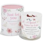 Sister-in-Law Candle That Makes a Thoughtful Gifts for Sister-in-Law and Sister-in-Law Gifts - Special Sister-in-Law Birthday Gifts SOYA Candle with Rose Quartz and Rose Petals