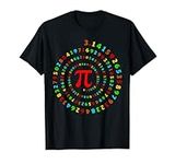 Funny Pi Day Spiral 3,14 Pi Number Symbol Math Teacher T-Shirt