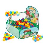 Amazon Brand - Jam & Honey Kid Farm Animals Ball Pool Play Tent(with 30 Balls) Multicolour