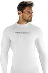 WindRider Men’s Rash Guard Swim Shirt – Long Sleeve UPF 50+ Performance Fit White