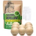 AUDQQM Squirrel Repellent, Chipmunk Repellent for Garden, Outdoor Squirrel Deterrent, Keep Squirrel & Chipmunk Away, Squirrels Repellant, Easy to Place for Yard, Attic & Bird Feeders- 8 Count