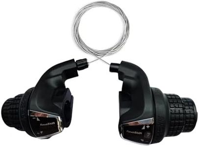 Fredertent Bike Shifter 21 Speed Twist Shifter Lever 3 x 7 Speed Bicycle Shifter Twist Grip Bike Gear Shifter MTB Mountain Bike Handlebar Shift with Grips (1 Pair H135)