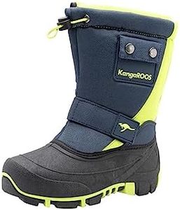 KangaROOS Unisex Kids' Kanga-Bean II Snow Boots, (Dk Navy/Lime 4054), 5 UK