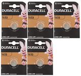 5X Duracell 1632 Lithium (5 Blister Packs of 1 Battery) 5 Batteries