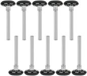 12 Pack Nylon Garage Door Rollers, 2" Quiet Garage Rollers - 13 Ball Bearing, 4" in Stem Stamping Bearing Roller (Black)