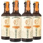 Kultur'd Kombucha- Ginger Lemongrass (No added sugar), Pack of 4 | Fermented, All natural, Gut Healthy Drink | 4 x 220ml | Vegan, Preservative free, Low calorie, Zero Sugar