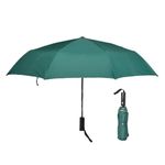 Amazon Basics 3-Fold Travel Umbrella - Sophisticated Auto-Open Auto-Close Mechanism, Large 42 inch Canopy, RainProof & UV Protection|Ideal for Men & Women | Stylish, Durable, and Functional Design