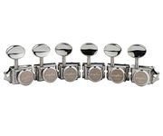 Guyker 6 Inline Vintage Guitar Lock String Tuners – Locking Tuning Key Pegs Machine Heads Replacement Parts for ST TL Style Electric, Folk or Acoustic Guitars – Nickel