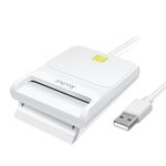 Recbot CAC Card Reader Military, CAC Reader Military, DOD Military USB Common Access CAC Smart Card Reader, Compatible with Windows, Mac OS and Linux (White)