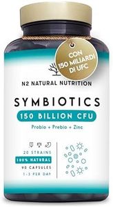 Fermenti Lattici Probiotici 150 Miliardi UFC - 20 Ceppi. Probiotici e prebiotici insieme, Zinco. Trattamento 76 Giorni. Vegano. CE. N2 Natural Nutrition