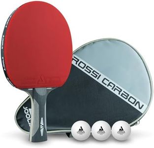 JOOLA Rosskopf Professional Table Tennis Bat Carbon ITTF Approved for Advanced Players Includes Case and 3 Balls