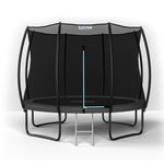 LeJump Outdoor Springless Trampolines ASTM Approved Flora 10 Ft Non-Spring Big Trampoline with Enclosure Net, Backyards Trampoline for Adults and Kids Heavy Weight Limit (10Ft)