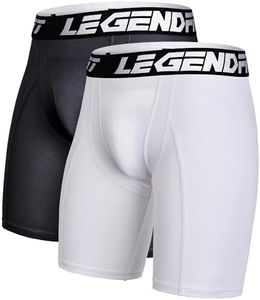 Legendfit Men Baseball Football Straps Compression Underwear w/Cup Pocket(NO Cup) Protective Athletic Shorts - 2 Pack