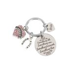 JEKUGOT Bridal Keychain, A Small Gift For The Bride, Key Ring Containing Good Wishes, With Gift Box And Small Greeting Card. Perfect For A Wedding Small Gift. A Hen Party Gift For The Bride-To-Be.