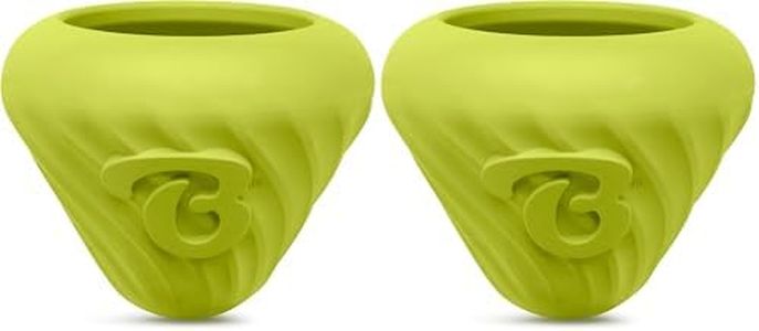 Benebone Natural Rubber Cone Interactive Enrichment Treat Dispensing Dog Toy - Slow Feeder - Great for Meals and Boredom (Pack of 2)