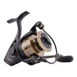 PENN Battle III Spinning, Fishing Reel, Spinning Reels, Sea - Inshore Fishing, Rugged, Saltwater Spin Reel for Lure and Bait Fishing - Bass, Pollack, Cod, Mackerel, Wrasse, Unisex, Black Gold, 3000