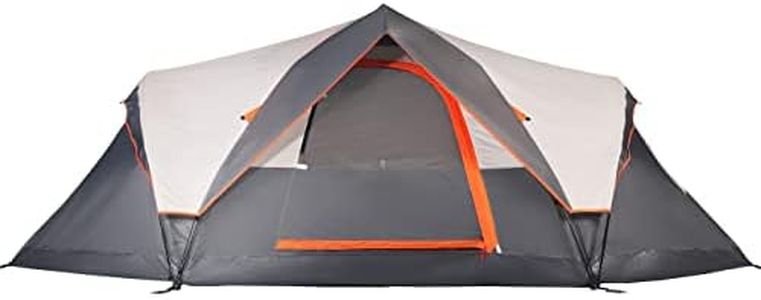 Camping Tent for Family,Hiking & Traveling,Instant Pop Up Tent Waterproof Easy and Quick Setup Camping Tent with Rainfly, Carry Bag, Fits 3 to 5 Persons and Sets Up in One Minute(Grey)