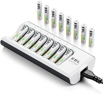 EBL Rechargeable AAA Batteries (ProCyco 1100mAh) 16 Pack 1.2V NiMH Triple AAA Battery with AA AAA Battery Charger