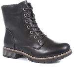 Lace-Up Ankle Boots - Black Size 5