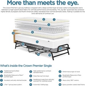 Jay-Be Crown Single Folding Bed – Compact Guest Bed Solution