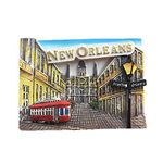 New Orleans 3D USA Refrigerator Magnet Souvenirs Handmade Resin Magnetic Stickers Home Kitchen Decoration,New Orleans Fridge Magnet Collection Gift