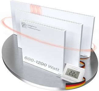 VASNER Konvi RX Funk Infrarotheizung - Elektroheizung Konvektionsheizung inkl. Wandmontage 600-1200 Watt – Infrarot Wandheizung - Elektrische Heizung - Hybridheizung (600 Watt + Thermostat-Sender)