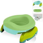 Potette Plus Potty Value Pack: Kalencom 2in1 Potette Plus Portable Potty and Reusable Collapsible Liner for Home Use (Teal/Green)