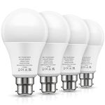 LOHAS B22 LED Bulbs 150W Equivalent, 17W LED Bayonet Light Bulb, Cool White 6000K, Super Bright 1600Lm, Non-Dimmable, Energy Saving Light Bulbs, 4 Pack